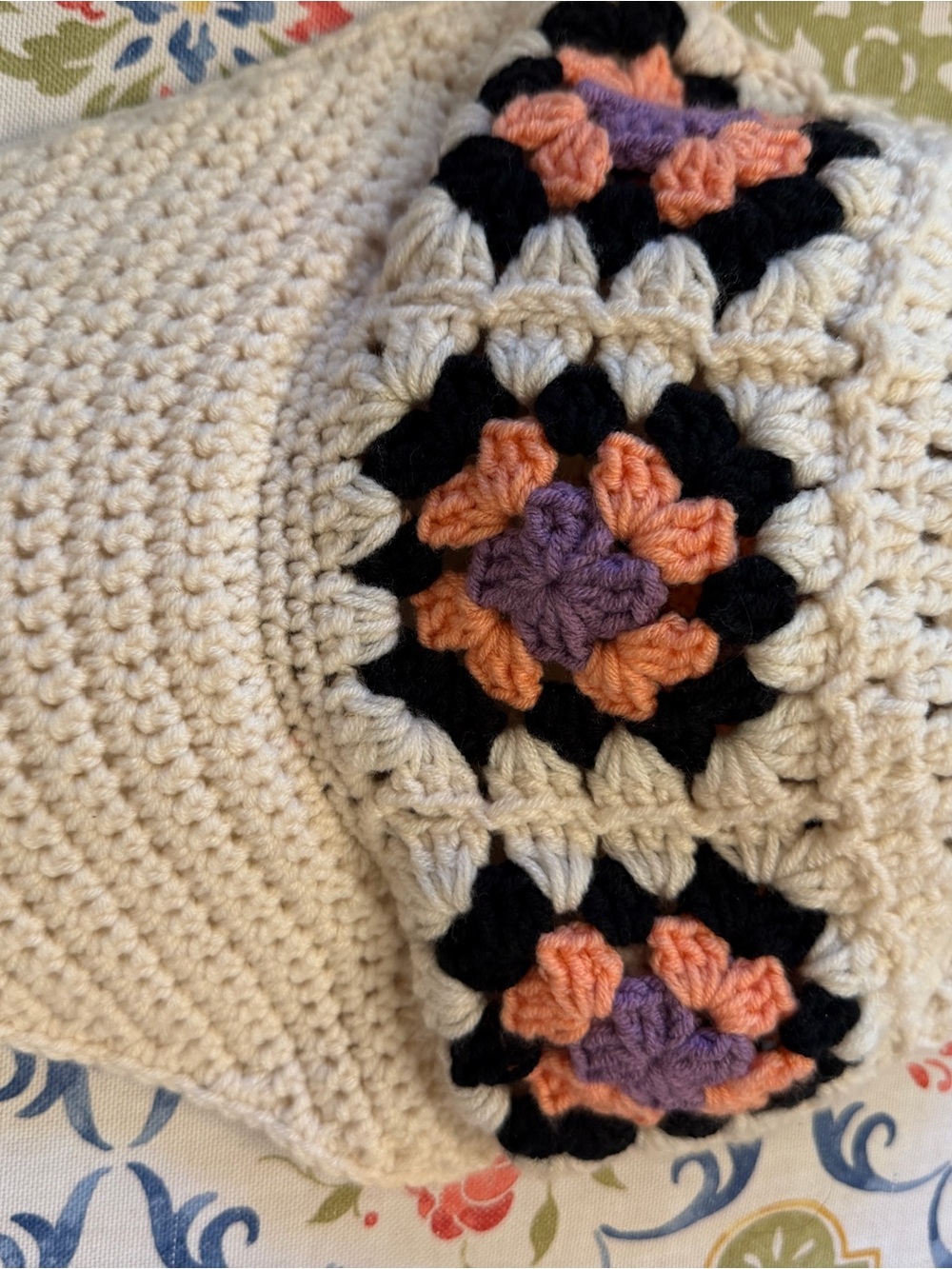 Granny Square Crochet Baseball Hat/Cap